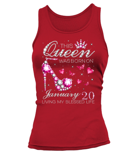 This Queen Was Born On January 20 Living My Blesse Women's Tank Top