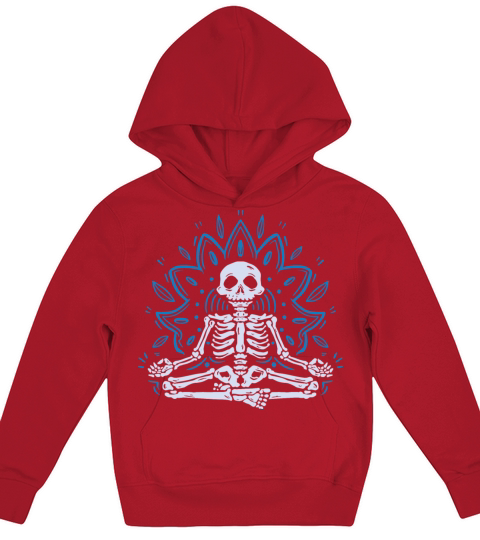 Meditating Skeleton Kids Hoodie