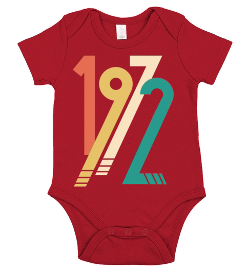 Vintage 1972 - 50 years old - 50th birthday gift Short Sleeve Baby One-Piece