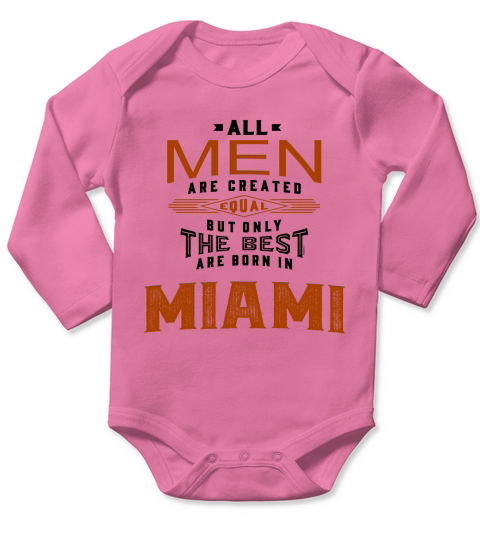 Born in Miami Long Sleeve Baby One-Piece