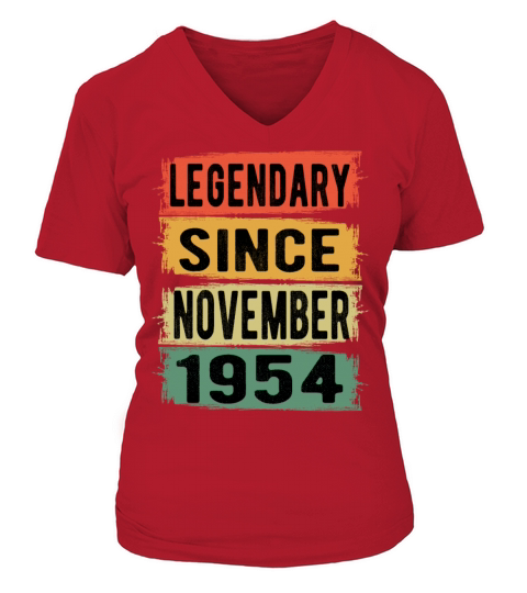 Birthday Gift November 1954 Women's V-Neck T-shirt
