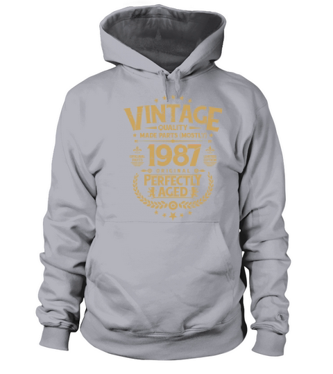 Vintage Birthday Tee Funny Shirt For Him 1987 Women's Hoodie