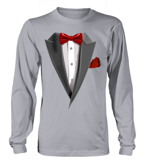 Tuxedo Tie Designs Tux red Women's Long Sleeve