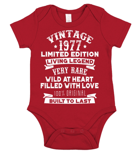 Vintaged 1977 Living Legend Built To Last Short Sleeve Baby One-Piece