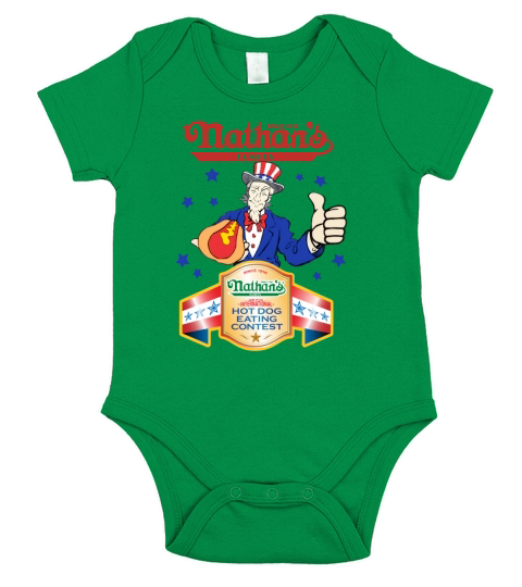 Nathans Hotdog Eating Contest T Shirt Short Sleeve Baby One-Piece