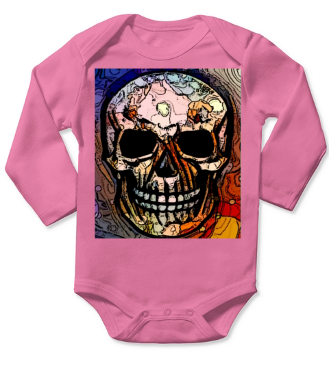 skull Long Sleeve Baby One-Piece