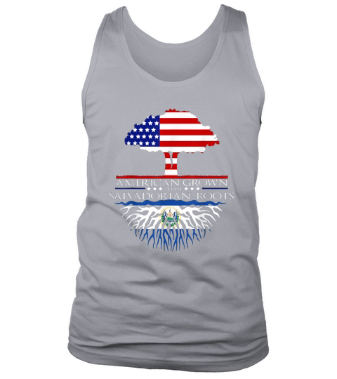 Salvadorian Roots American Grown US El Salvador Flag Tank Top Unisex