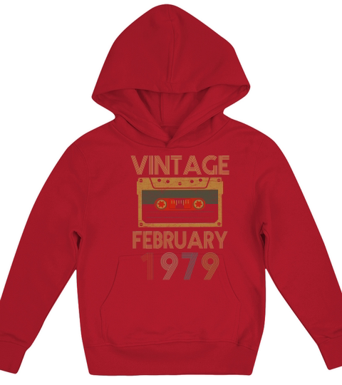 Anniversaire Vintage Février 1979 Kids Hoodie