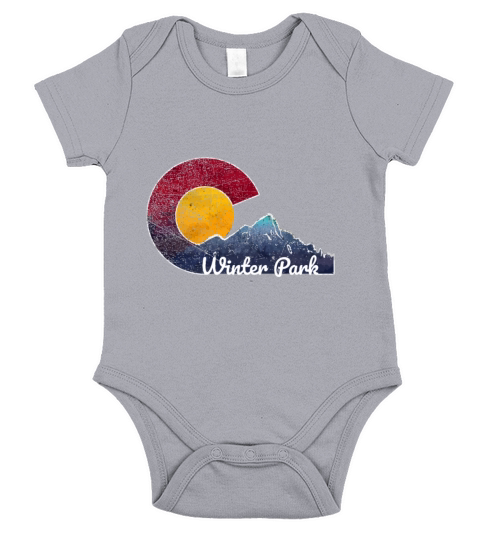 Winter Park Colorado Flag Inspired Short Sleeve Baby One-Piece