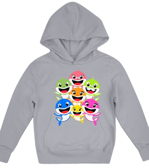 Family Of The Baby Shark Kids Hoodie