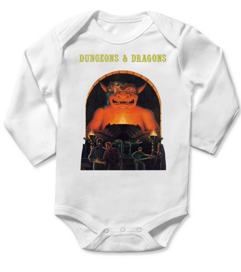 Dungeons and Dragons Players Handbook 2 Long Sleeve Baby One-Piece