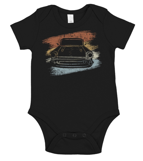 Vintage Car Short Sleeve Baby One-Piece