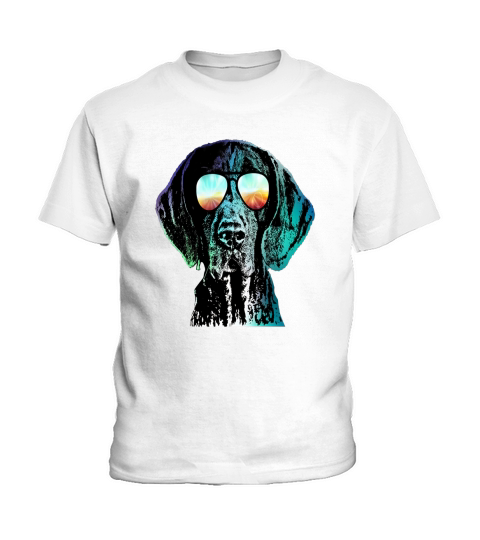 GERMAN SHORTHAIRED POINTER NEON DOG Kids T-Shirt