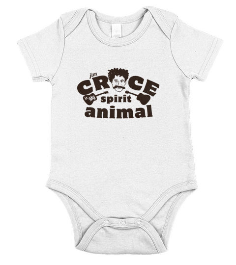 6105 JIM CROCE IS MY SPIRIT ANIMAL  TRAVEL MUG Short Sleeve Baby One-Piece