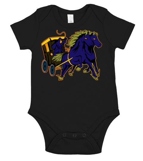 Horse-drawn carriage Halloween Short Sleeve Baby One-Piece