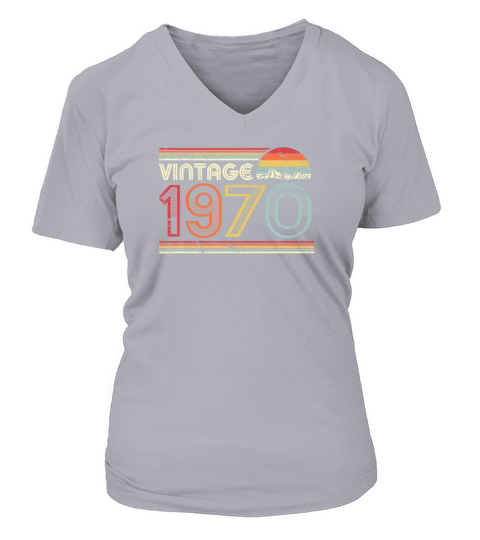 Gift Shirt Classic Vintage 1970 Women's V-Neck T-shirt