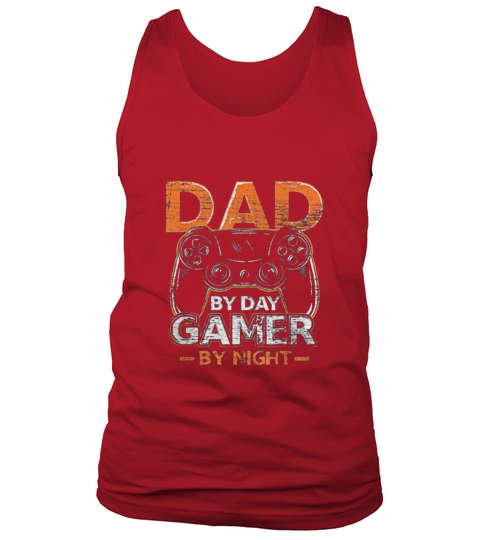 Gaming Gift Dad By Day Gamer By Night Dad Jokes Tank Top Unisex