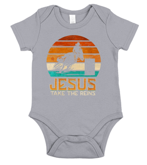 Barrel Racing Jesus take the Reins Barrel Racer Short Sleeve Baby One-Piece