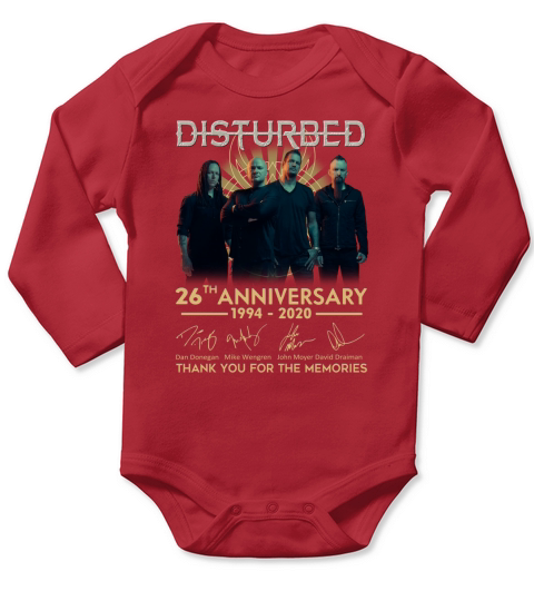 Disturbed 26th Anniversary 1994 2020 signature Long Sleeve Baby One-Piece