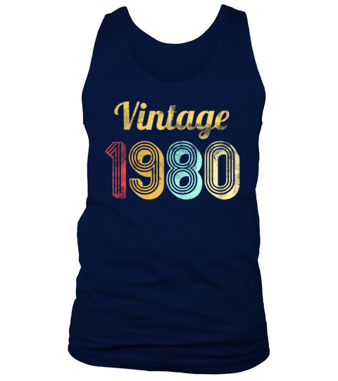 Vintage 1980 40th Birthday Gift T-Shirt Men's Tank Top
