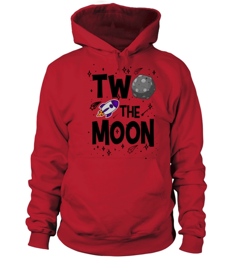 2nd Birthday Boy TWO THE MOON Gift Space Birthday Women's Hoodie