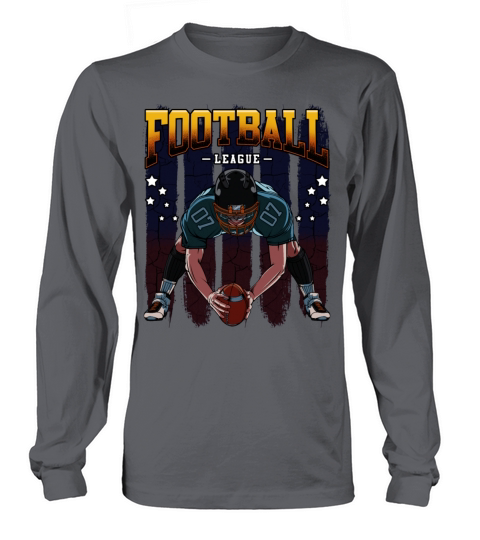 Cool American Football Player Trendy Team Sports Men's Long Sleeve