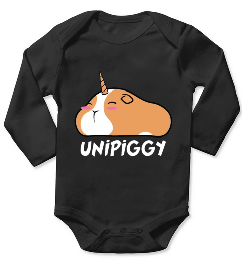 Guinea Pig Unicorn Pet Lovers Cute Funny Mom Gift Long Sleeve Baby One-Piece