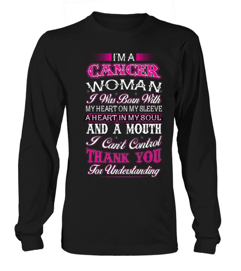 Cancer Zodiac T shirt Cancer Horoscope Shirt Women's Long Sleeve