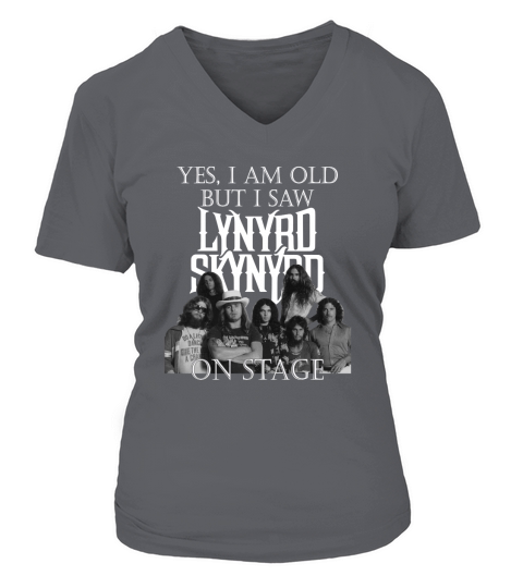 yes i am old but saw lynyrd skynyrd on stage V-neck T-Shirt Woman