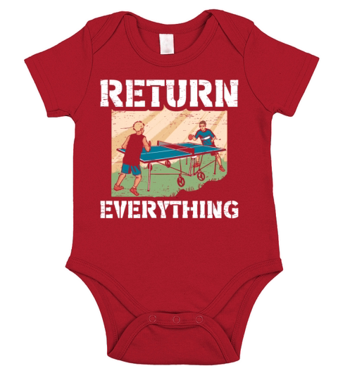 Table Tennis Ping Pong Return Everything Short Sleeve Baby One-Piece