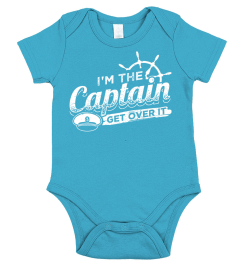 Funny Sail Sailing Sailor Shirt The Captain 2 Short Sleeve Baby One-Piece