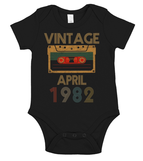 Vintage April 1982 Short Sleeve Baby One-Piece