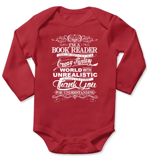 BOOK-READER Long Sleeve Baby One-Piece