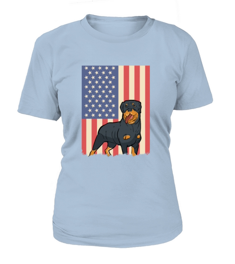 American Flag Rottie Patriotic Rottweiler Dog Gift Women's T-Shirt