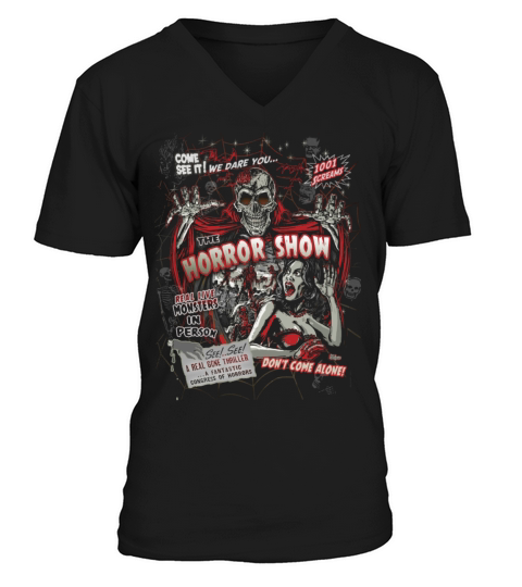 Horror movie Monsters spook show Men's V-Neck T-shirt