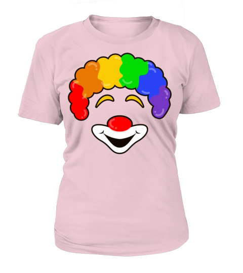 Rainbow Clown Smiling Halloween Jester Joker Face Dark Women's T-Shirt