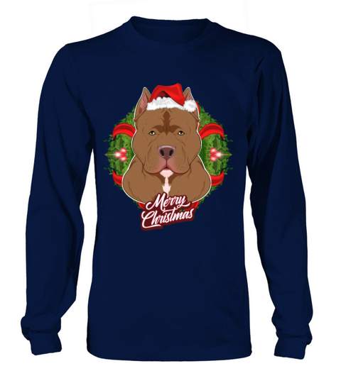 Pitbull Lover I Merry Christmas Pitbull Women's Long Sleeve