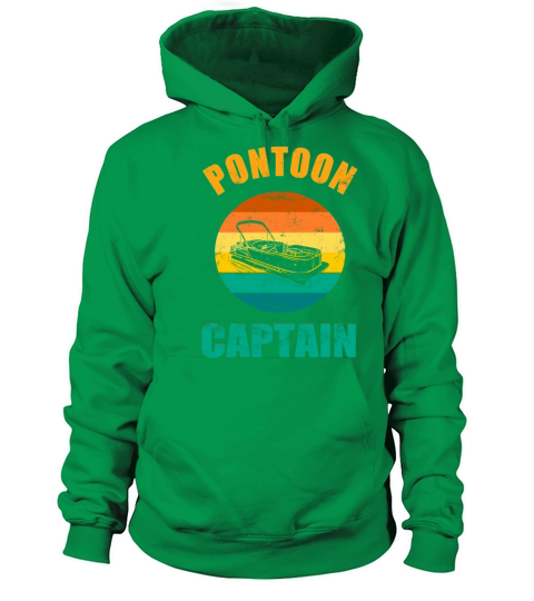 Pontoon Boat Captain Retro vintage gift Women's Hoodie