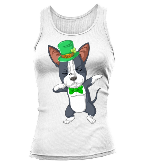 dabbing boston terrier st patricks day Women's Tank Top