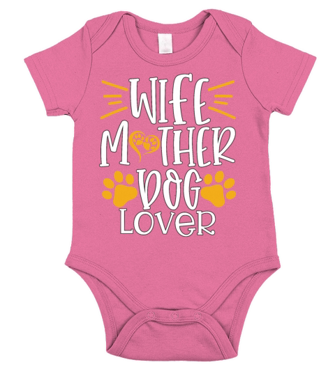 Best Wife Mom Dog Lover Short Sleeve Baby One-Piece