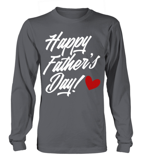 Simple Happy Fathers Day Calligraphy Women's Long Sleeve