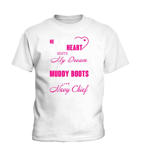 navy chief he is the song of my heart Kids T-Shirt