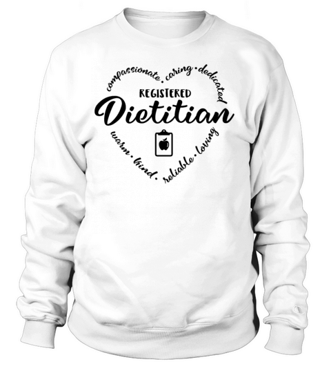 Registered Dietitian Heart Nutritionist Dietician Women's Sweatshirt