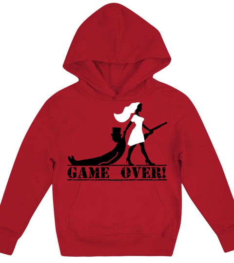 game over bride and groom Kids Hoodie