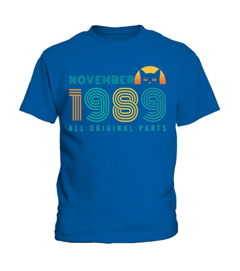 Born November 1989 Cat Vintage Kids T-Shirt