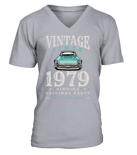 1979 Vintage born in Retro age Birthday gift idea Men's V-Neck T-shirt