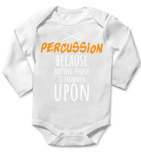 Drummer Gift Playing Drums Percussion Mallet Percu Long Sleeve Baby One-Piece