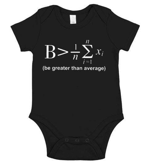 Be Greater Than Average Math Formula Star Case Fun Short Sleeve Baby One-Piece