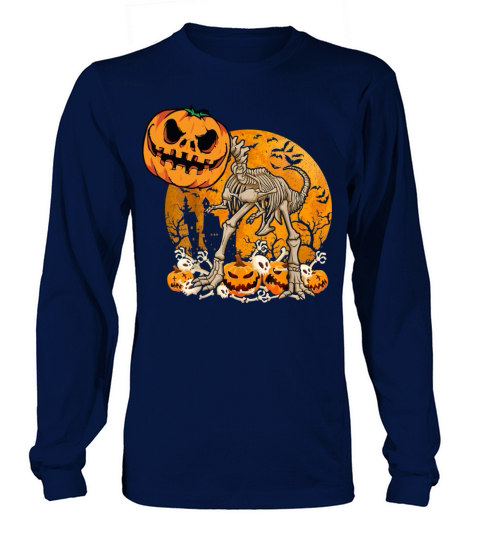 Halloween Dinosaur T Rex Mummy Pumpkin Women's Long Sleeve