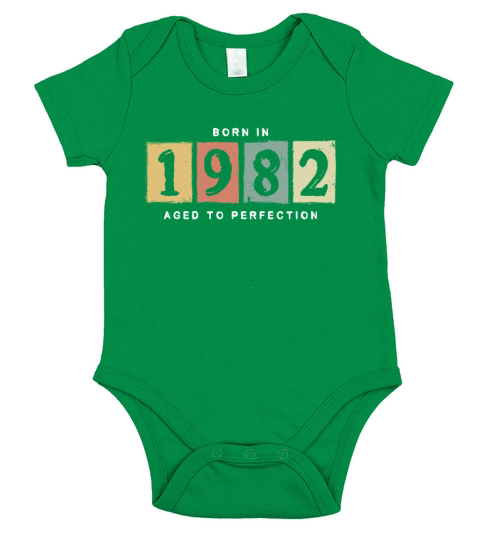 1982 Birthday vintage Gift Idea Short Sleeve Baby One-Piece